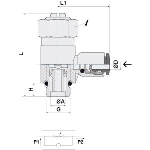 UNIDIRECTIONAL FLOW REGULATOR FOR VALVE 04-1/8