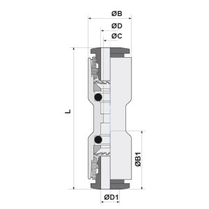 STRAIGHT CONNECTOR Ø12
