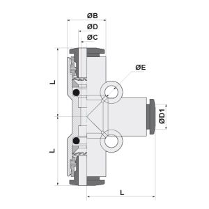 T CONNECTOR Ø4