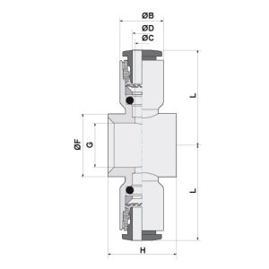 DOUBLE BANJO BODY Ø4 - G1/8
