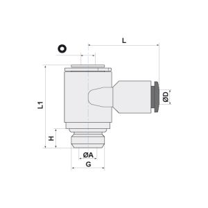 SINGLE BRANCH UNIVERSAL MALE ELBOW Ø10 - G3/8