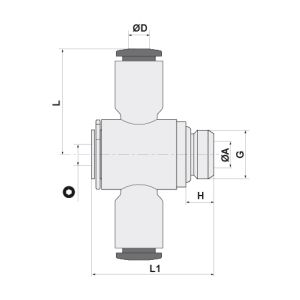 COMPLETE DOUBLE BANJO (ROTATING UNDER PRESSURE) Ø4 - G1/8
