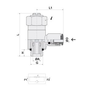 UNDIRECTIONAL FLOW REGULATOR FOR VALVE 08-3/8