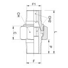 TAPER NIPPLE 3/8 3/8  3 PEZZI