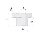 PARALLEL M/F REDUCER 1/4 1/8