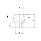 TAPER M/F EXTENSION 1/2 3/4