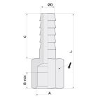 FEMALE HOSE ADAPTER 08-1/4 PG250