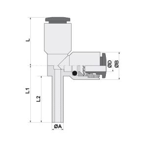 PLUG-IN TEE CONNECTOR (LATERAL) Ø6